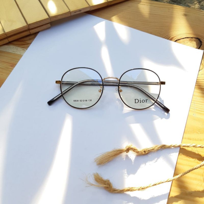 Frame Kacamata Fashion Wanita Bulat 6839