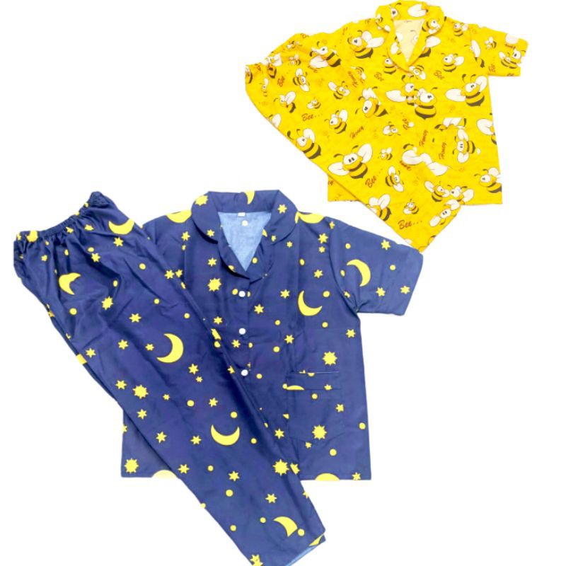 Baju tidur anak-anak 6bln - 10 tahun bahan mikro motif BEE