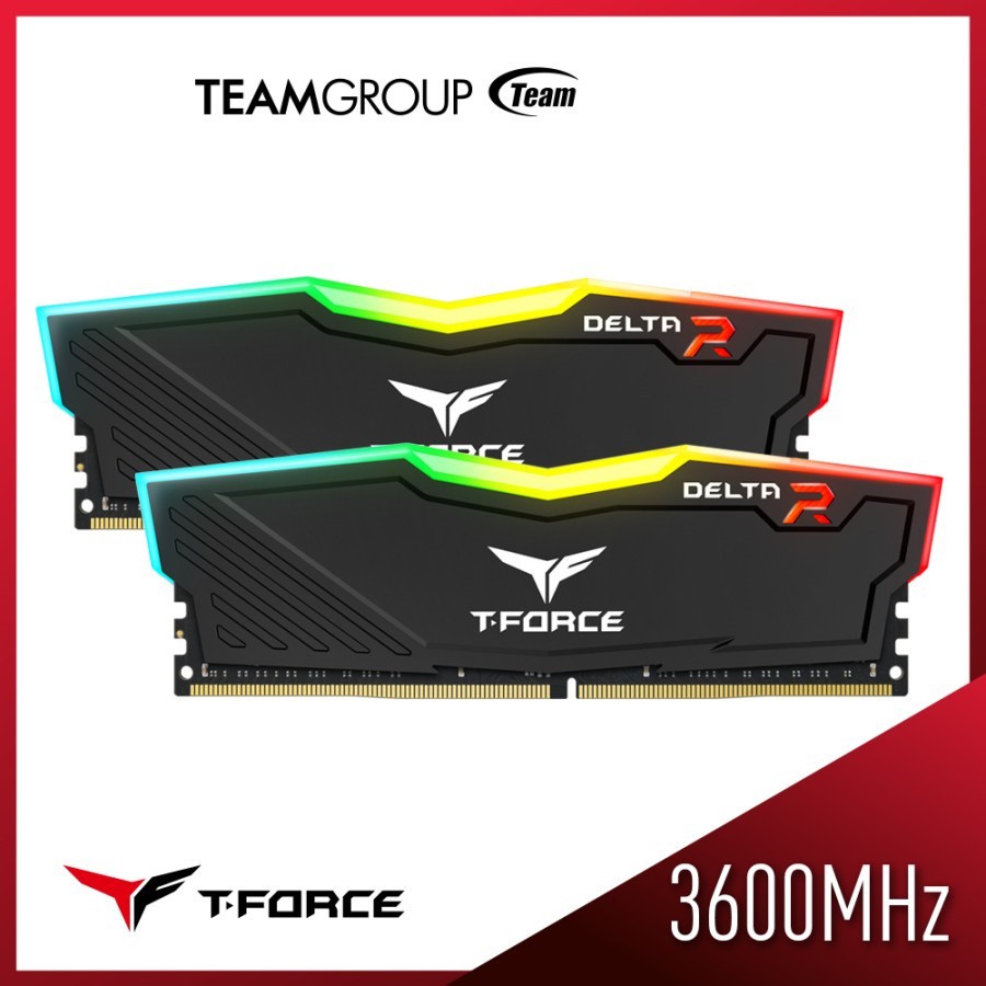 TEAM T-Force Delta RGB (2X16) PC-3600 32GB DDR4 kit 3600MHz - Black