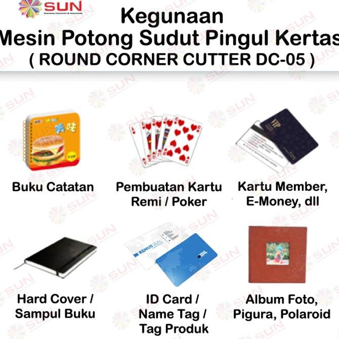 

Mesin Pingul Alat Potong Sudut Kertas 1 rim - Round Corner Cutter