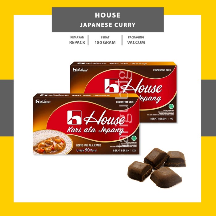 Fe01Ggg Kari Jepang House 180Gr - Curry Instant Block - Kari Instan Halal F30E1F11