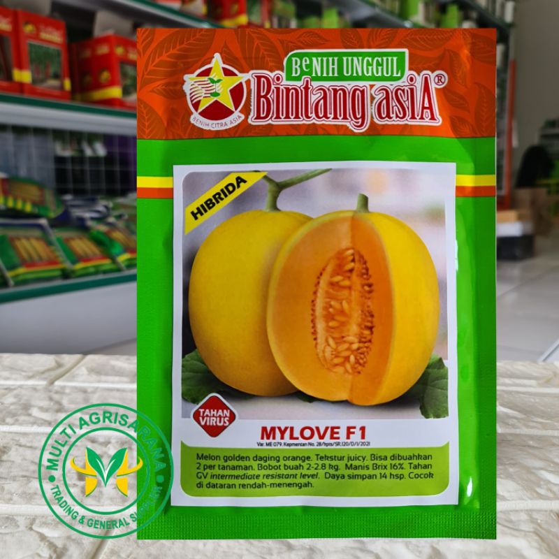 Benih Melon Orange - Kuning - Bibit Melon Golden MYLOVE F1 20 gr.