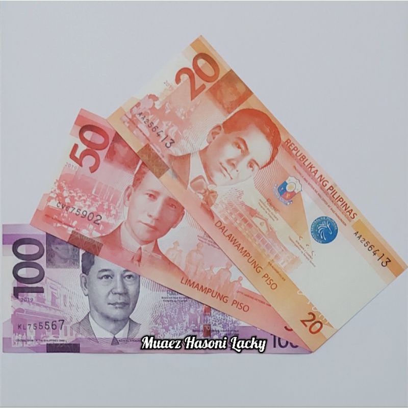 Koleksi Satu Set Paket Lengkap Peso Pilipina Pecahan 20 50 Dan 100 Peso Original