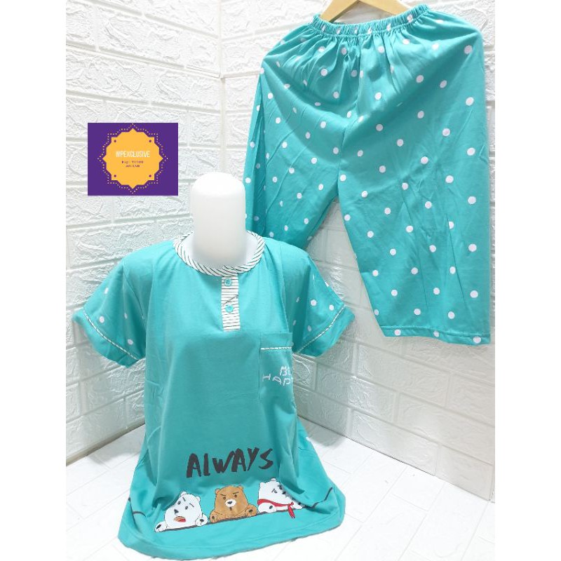 Baju tidur COD wanita tessa 3/4 import LD102 tipe1002-3