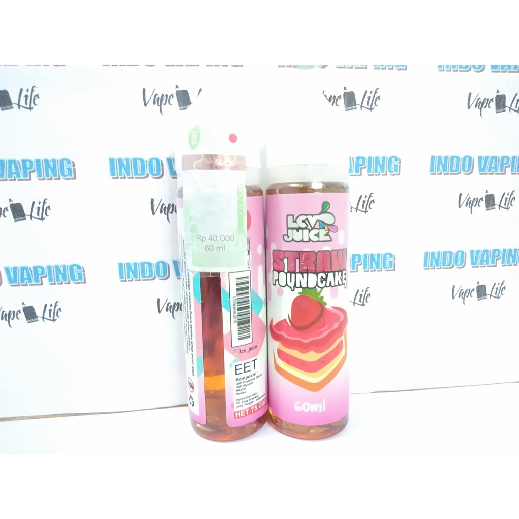 LCV STRAWBERRY POUNDCAKE 60ML STRAW BY KING BREWERY E LIQUID VAPE