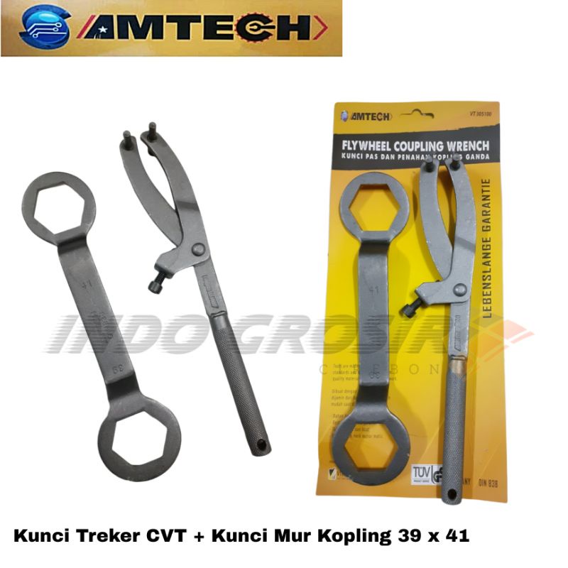 PROMO!! CUCI GUDANG!! AMTECH PAKET Flywheel + Kunci Blok 39x41 Treker Tahanan CVT  Kunci Mur Kopling