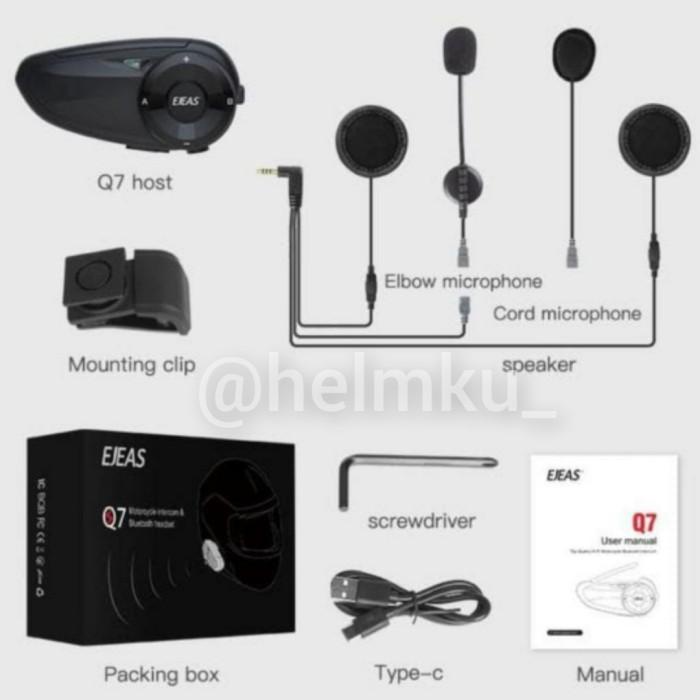 Intercom Helm EJEAS Q7 Radio FM Bluetooth Sena Killer