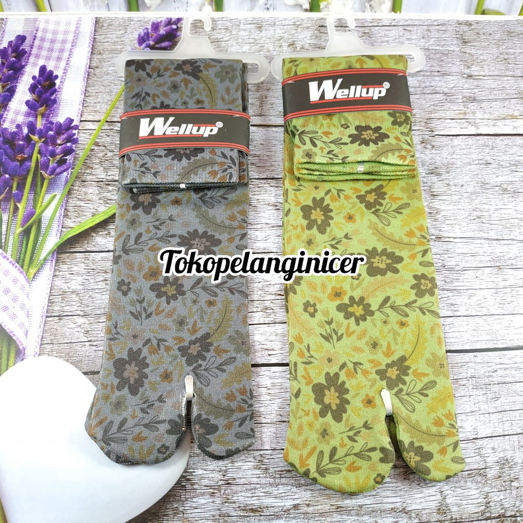 Kaos/Kaus Kaki Panjang Hijaber Cantik Jempol Motif BUNGA Korea   Tokopelanginicer