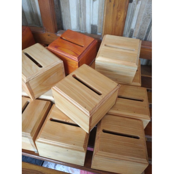 KOTAK TISU / KOTAK TISU KAYU Kecil MINIMALIS / box tissue murah serbaguna / tempat tisu mobil mini