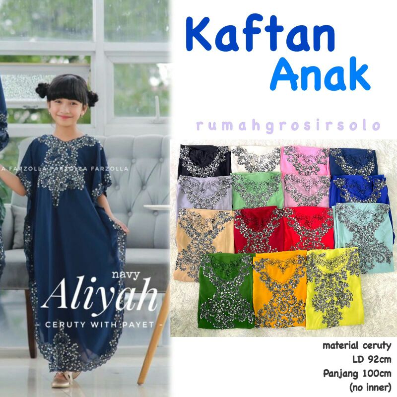 Kaftan Anak Asmiranda Kaftan Gemini Kaftan Aliyah