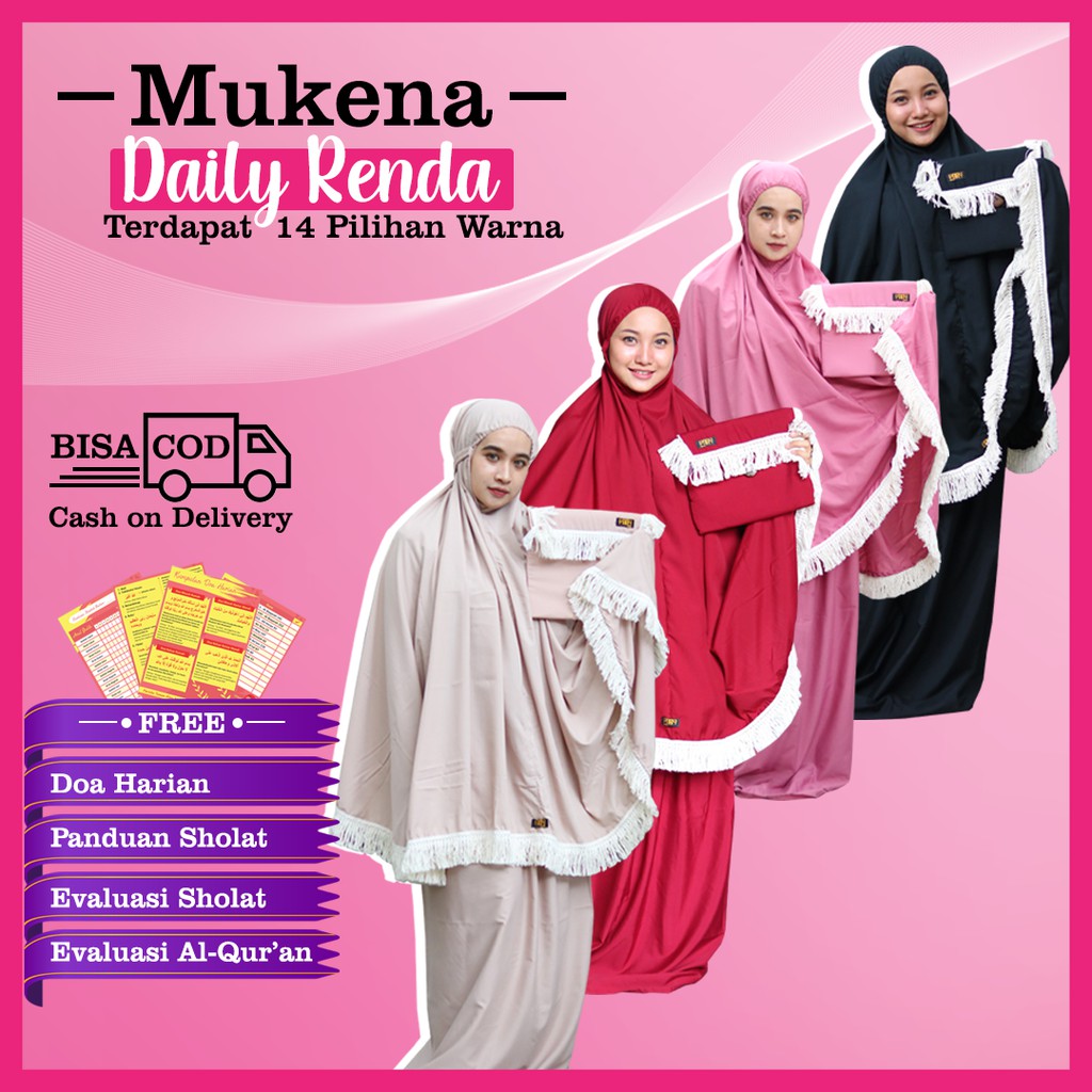 Mukena Mukenah Dewasa Remaja Terbaru 2021 Polos  Renda Jumbo  Premium Adem | Mukena Hilya