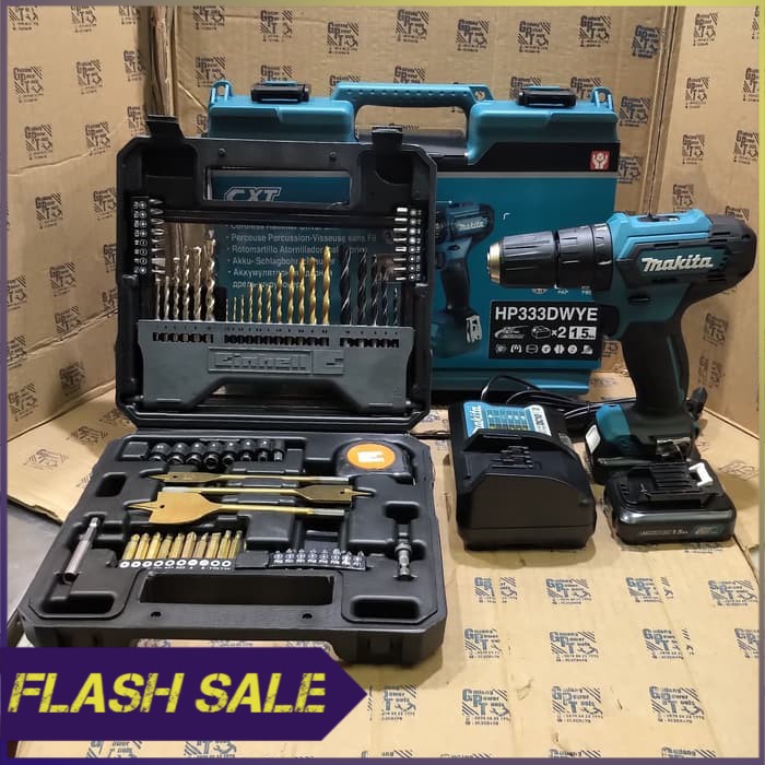 Paket Mata Bor 70pc Mesin Bor Baterai Cordless Drill Makita HP331