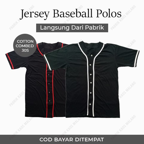 Jersey BaseBall Cotton Combed  Katun PREMIUM - Baju Distro Kaos Pria wanita