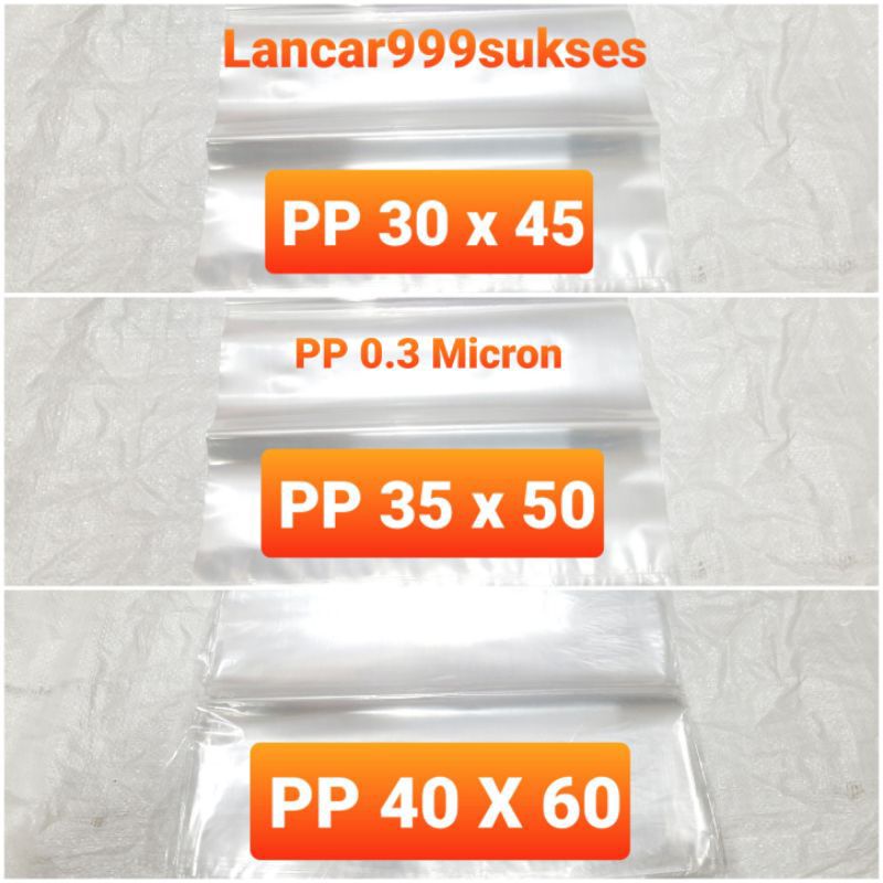 Plastik laundry plastik bening PP Ketebalan 0.3 Micron