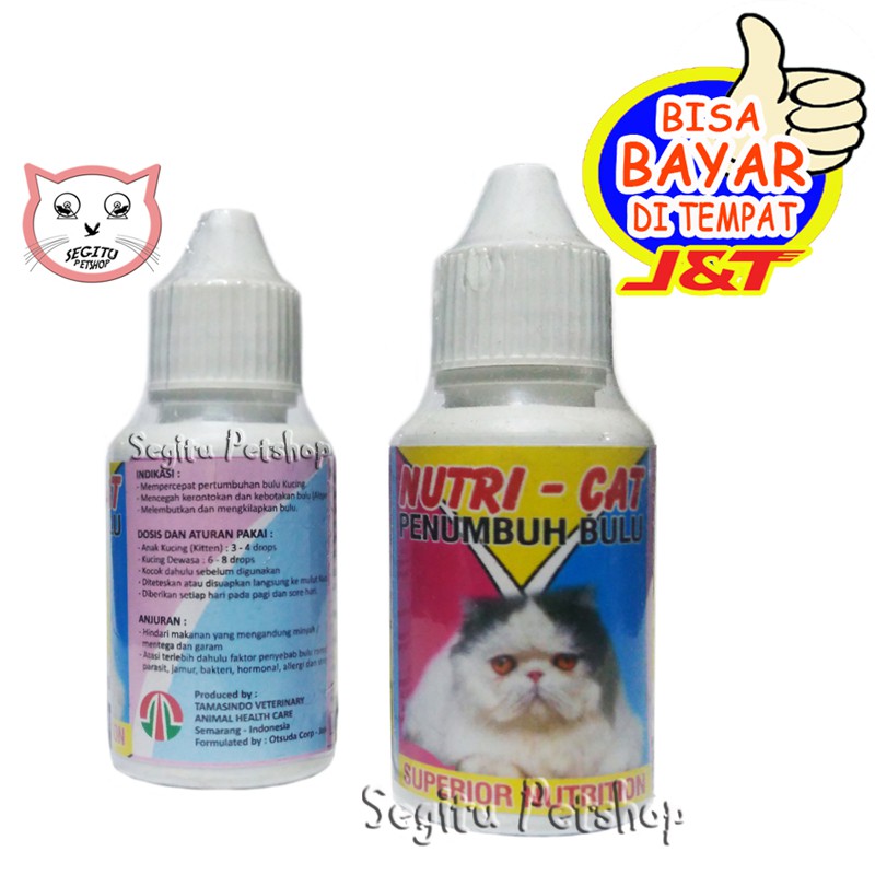 Vitamin Penumbuh Bulu Kucing Obat Bulu Rontok Botak Kitten Nutri