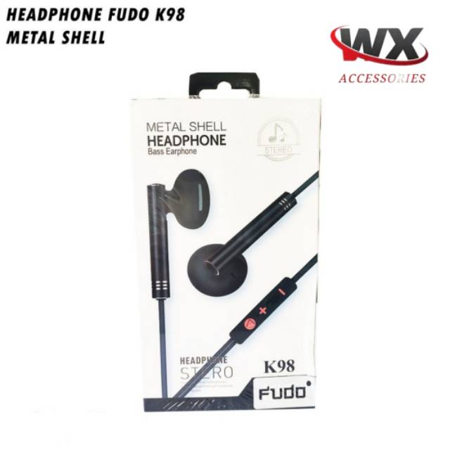 HANDSFREE / HEADSET FUDO K98 METAL SHELL BASS EARPHONE