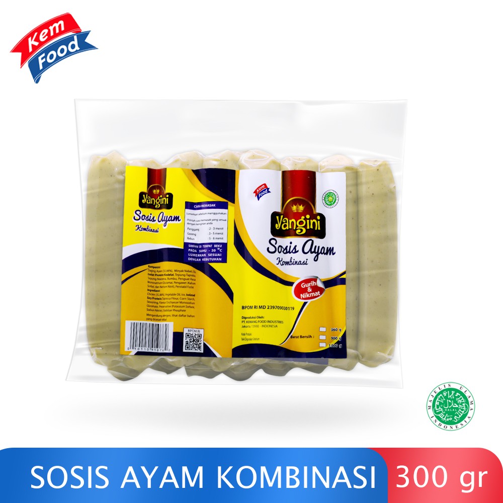 

Yangini Chicken Sausage - Sosis Ayam Kombinasi 360 gr