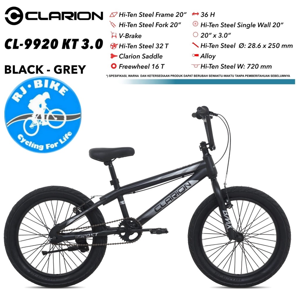 SEPEDA BMX 20&quot; CLARION BMX CL9920 BAN 3.0 DAN 2.4