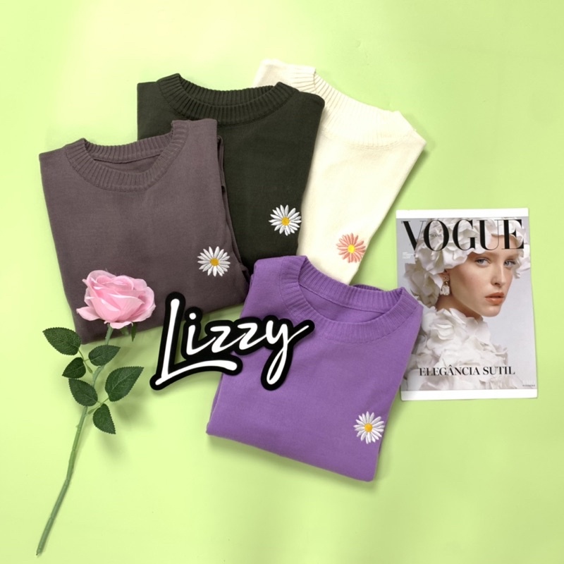 Lizzy - SWEATER KAREN BORDIR DAISY PREMIUM