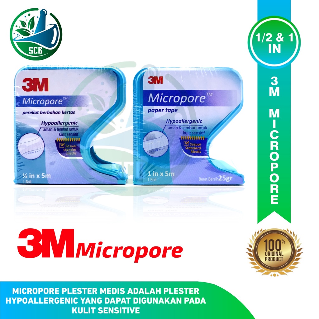 3M Plester Medis Micropore Lembut Kulit Sensitif