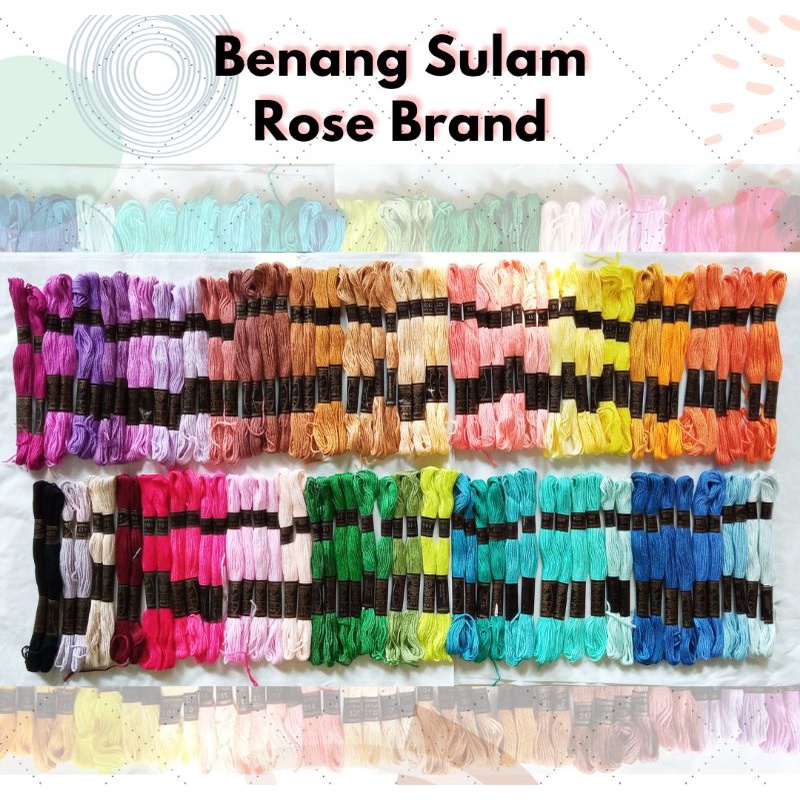 [100 pcs] Benang Sulam Rose