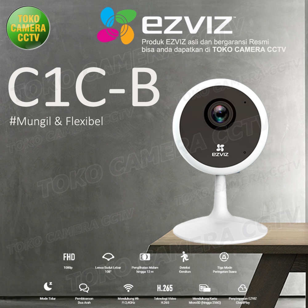 KAMERA CCTV EZVIZ IP CAMERA WIFI WIRELESS EZVIS INDOOR C1C