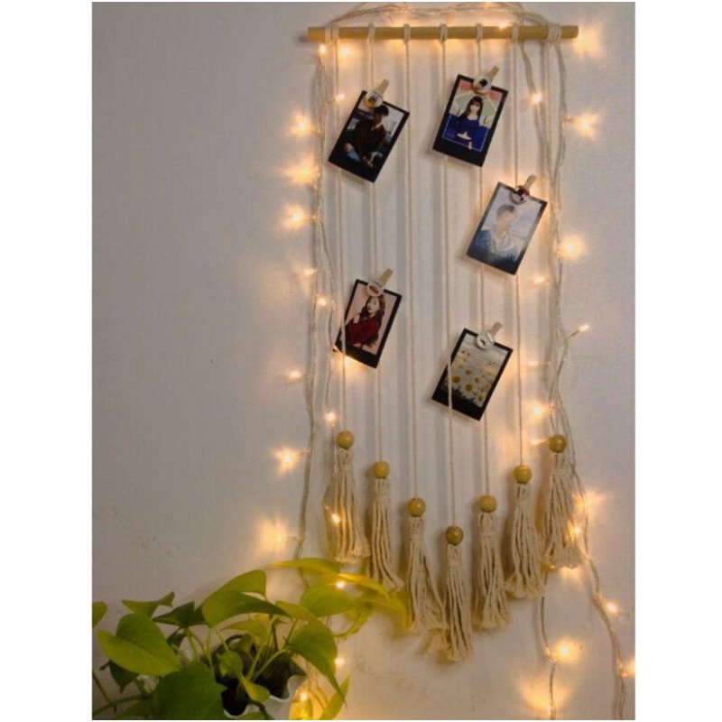 macrame gantungan foto polaroid