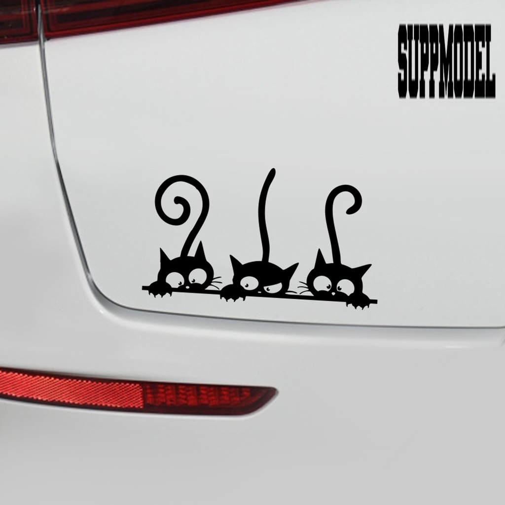 Stiker Decal Motif Kucing Bahan Vinyl Untuk Dekorasi Mobil