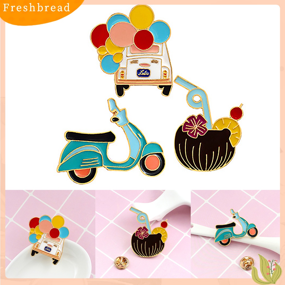 ?Fresh??Pin/Bros Hiasan Pakaian Wanita Bahan Enamel Bentuk Motor/Mobil/Minuman Kartun