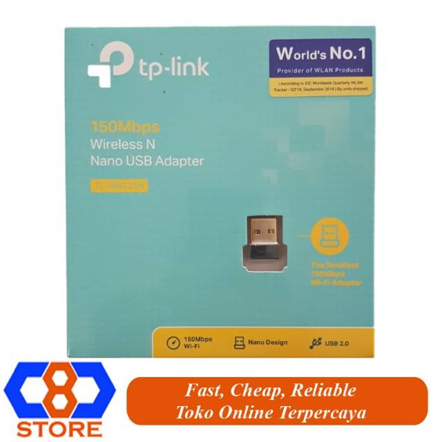 TPLINK TL-WN725N TP-LINK WN725N WN725 NANO USB ADAPTER PENERIMA WIFI