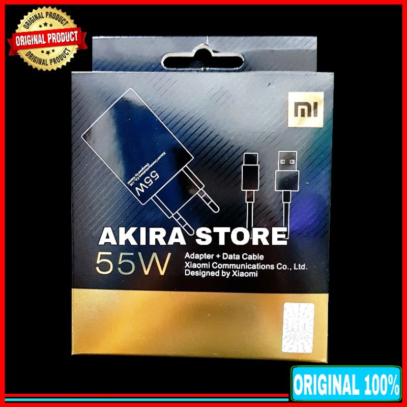 Charger Xiaomi TURBO CHARGE 55 Watt USB C ORIGINAL 100% Type C