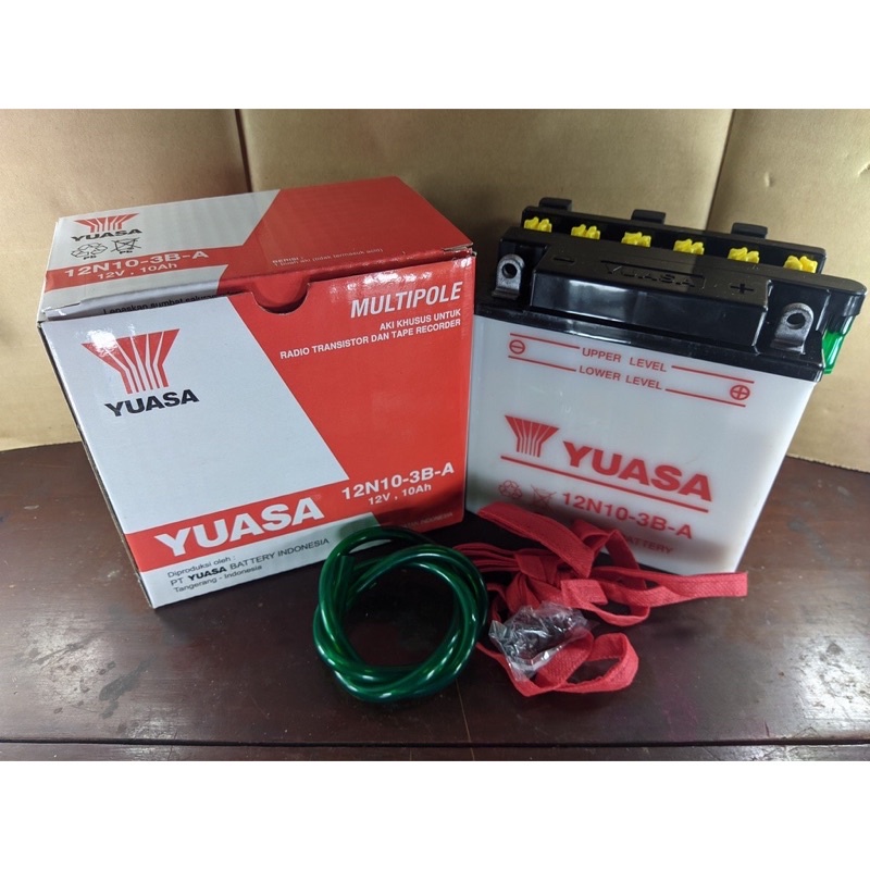 Jual AKI YUASA 12N10-3B-A MOTOR RODA 3 SEPEDA MOTOR Thunder VESPA