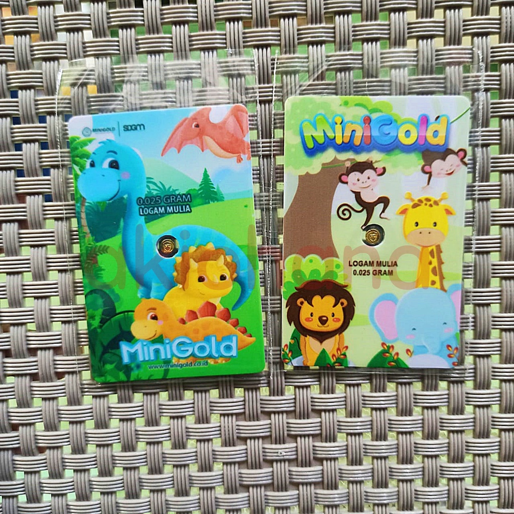 Minigold Gift Series Dino and Baby / Emas Mini Murni 24 Karat Logam Mulia