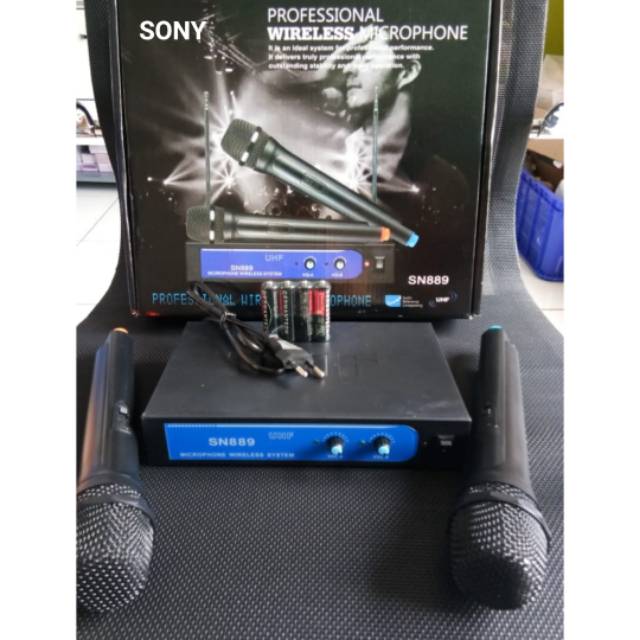 Mic Microphone Wireless Sony SN-889 sn889 Sn 889 UHF Handheld TERBAIK