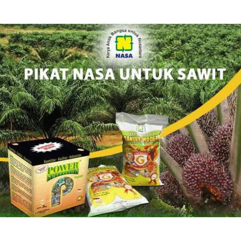 paket pupuk organik nasa /pupuk pertanian sawit /pupuk sawit /power nutrision 3kg /super nasa granul