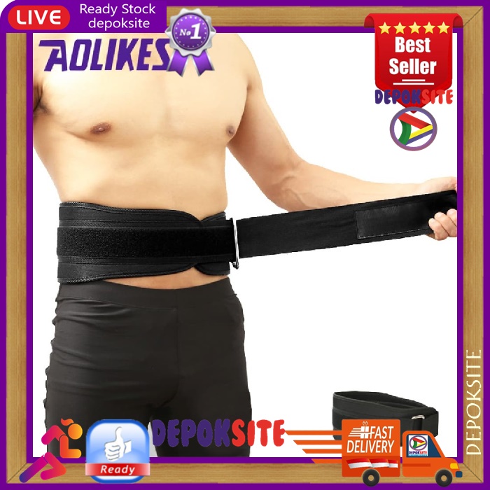 Aolikes 1698 Waist Back Support Belt Korset Gym Fitness Weightlifting Body Building Korset Fitness