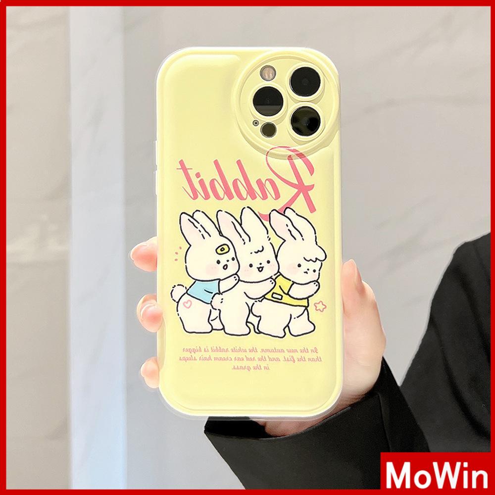 iPhone Case TPU Silicone Soft Case Airbag Shockproof Protection Camera Cute Cartoon Rabbit Compatible For iPhone 11 Pro Max 13 Pro Max 12 Pro Max 7Plus xr XS Max