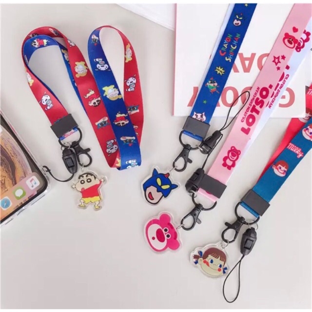 [ Vhieshop ] Gantungan Tali hp Gantungan Flashdisk Gantungan ID Card Motif Girl Gantungan Lanyard