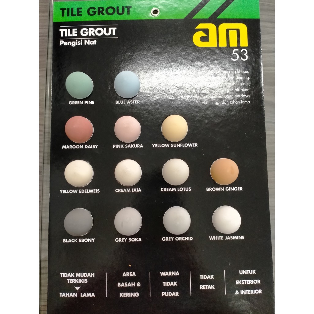 AM 53 Pengisi Nat Keramik Black Ebony Semen Oker / Nat / Tile Grout