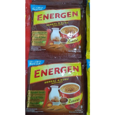 Energen 30/35gr #Rasa# Vanila, Kurma, Jahe, Kacang Ijo, Jagung, Coklat