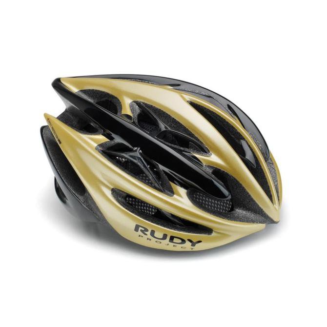 Rudy Project Helmet Sterling Gold Black Shiny - Sm