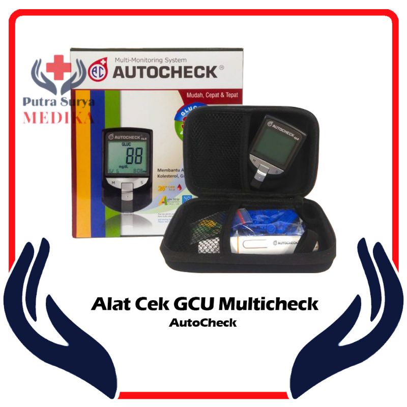 Autocheck GCU Alat Cek Gula Darah | Kolesterol | Asam Urat | 3in1