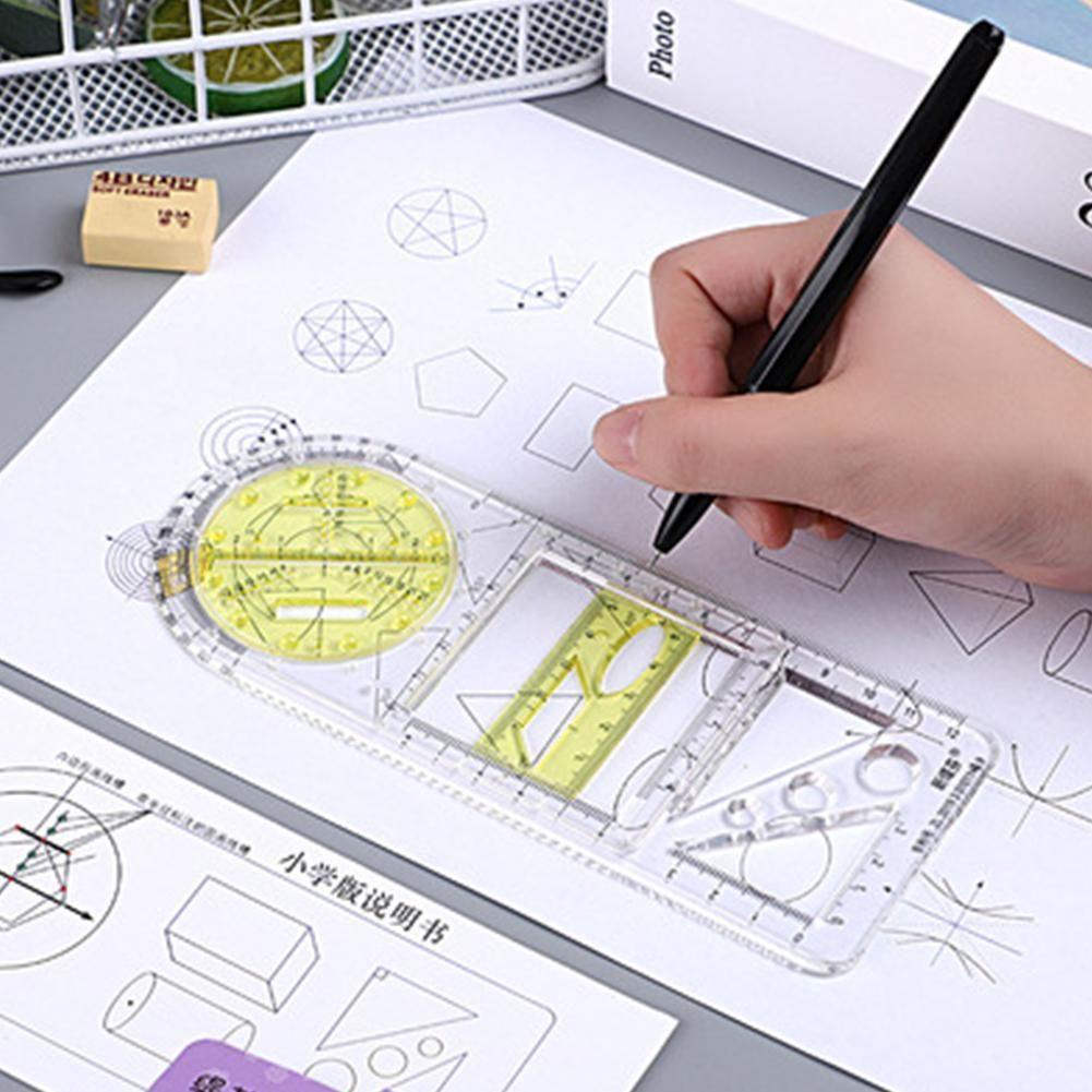 [Elegan] Penggaris Portable Math Kantor Sekolah Siswa Alat Serut Perlengkapan Ukur