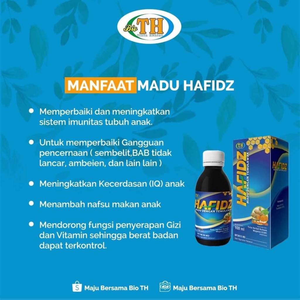 MADU HAFIDZ 100ML PROBIOTIK BIO TH MENGATASI DIARE,SEMBELIT, DAN ALERGI