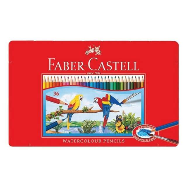 

Pensil Warna Faber Castell 36 Water Colour Tin case 115937 Kaleng