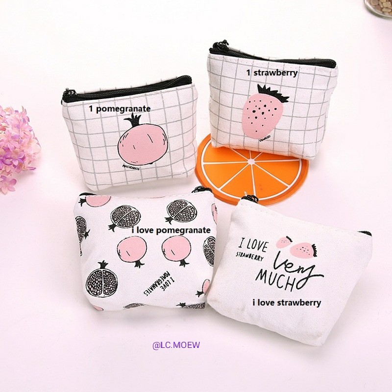 Dompet koin kain strawberry DK0023