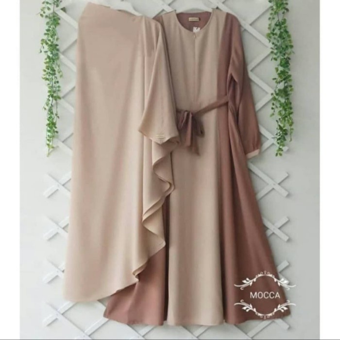 TERBARU      Baju Gamis Syari Set Khimar Hijab Dewasa kekinian Murah Terbaru