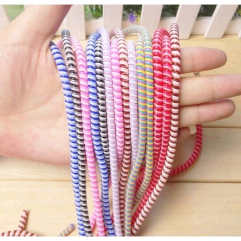 Vinztstore - Single Cable Spiral Kabel Pelapis Kabel Pelindung Spiral Cord Protektor Pelilit Murah