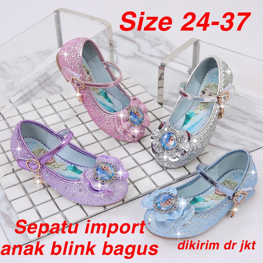 (LOLI-JKT)SP-178 SEPATU FROZEN PESTA ANAK IMPORT/SEPATU BLINK 24-37 BAHAN BERKUALIATAS BAGUS