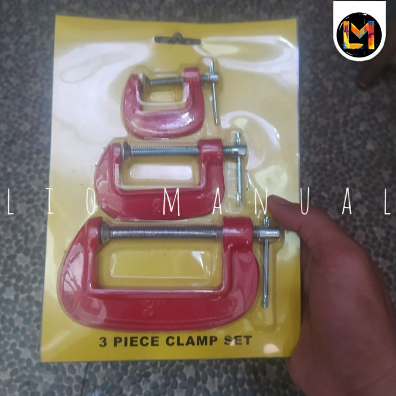 clamp c 1 2 3 satu set 3 pcs clamp C Penjepit Model C Set Light Duty Type clamp c 3 clamp G